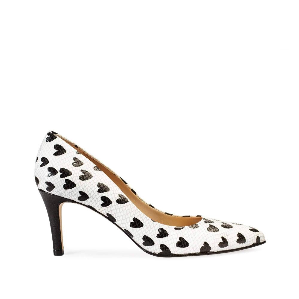 paco gil RITA WHITE/BLACK SNAKE HEARTS
