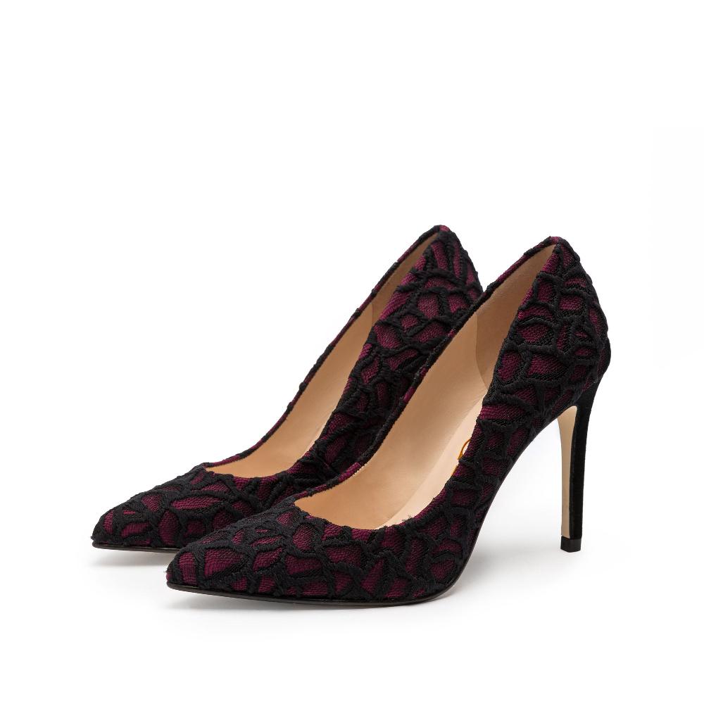 paco gil DESIRE RED/BLACK BROCADE Outlet