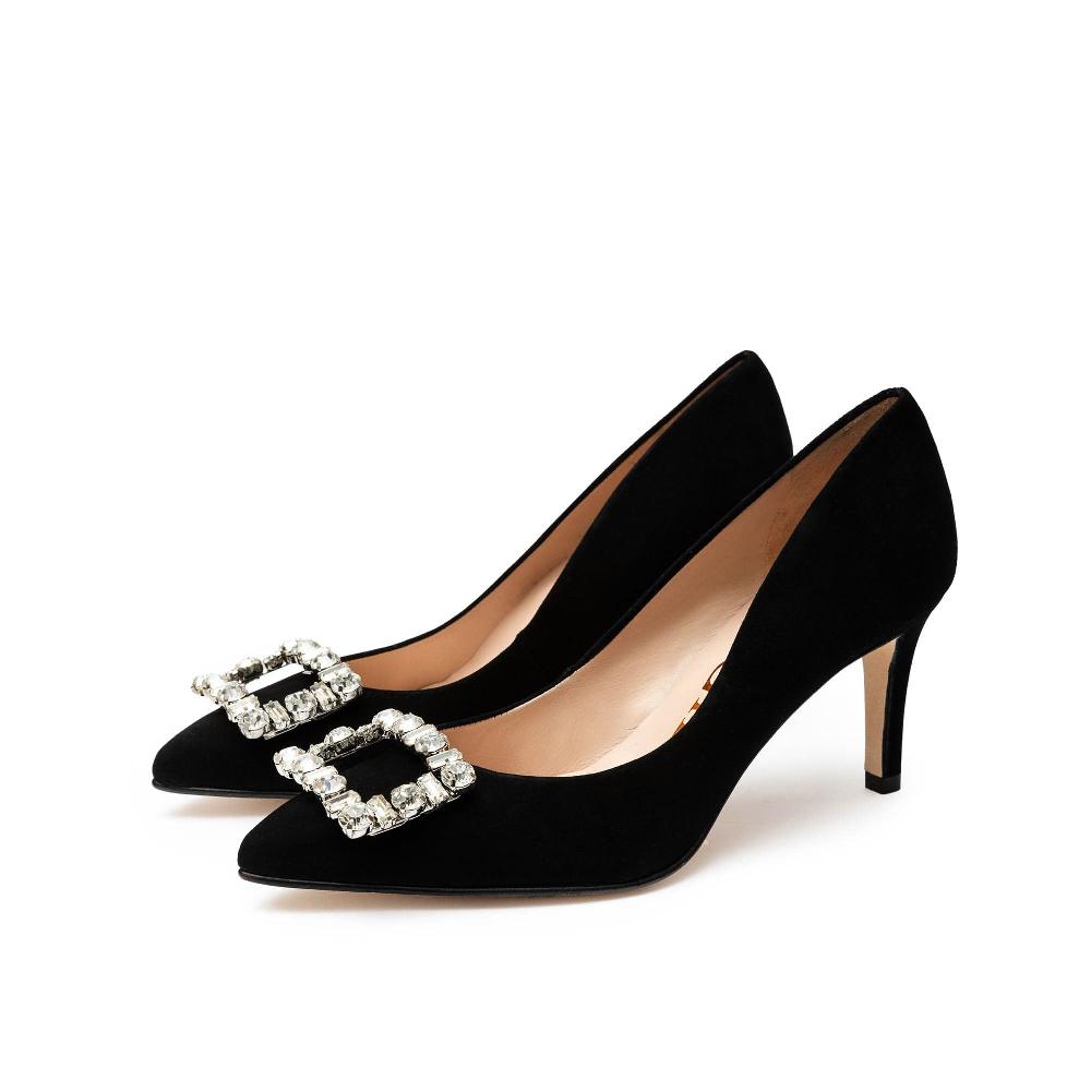 paco gil LYRA BLACK SUEDE BRIGHT Descuento