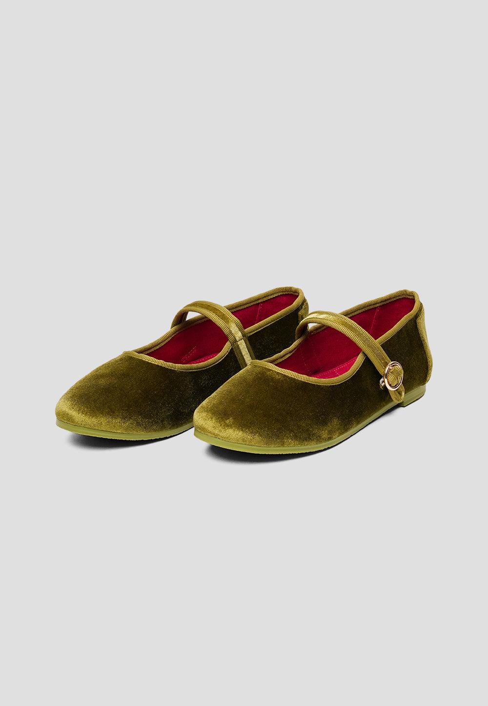 paez MARY JANE VELVET SYCAMORE GREEN Solo hoy