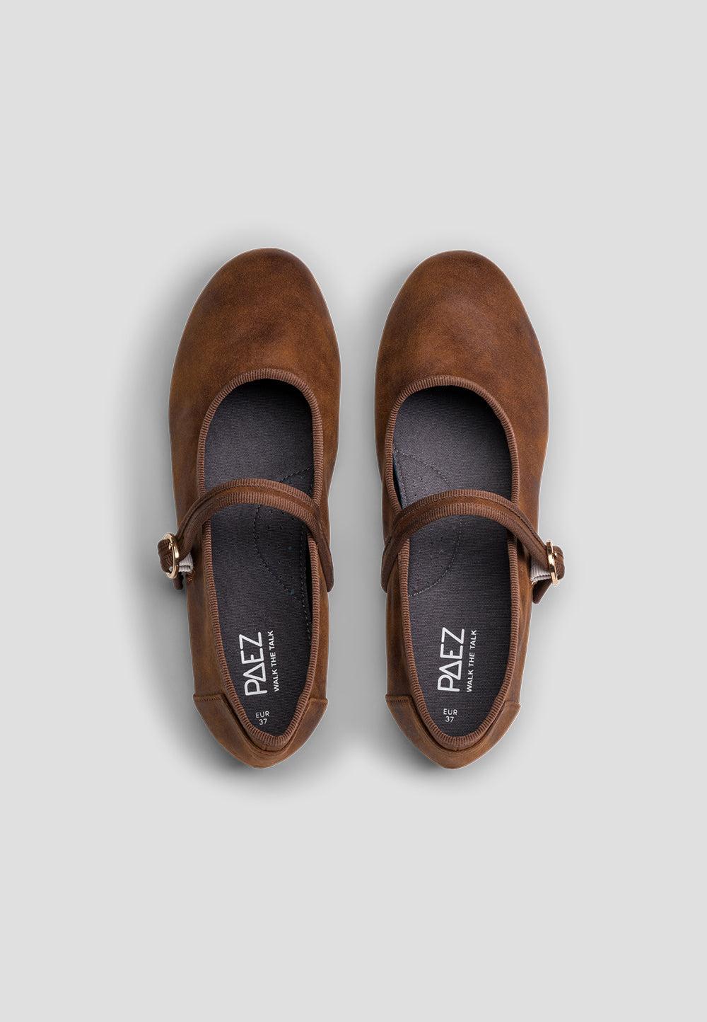 paez MARY JANE MICROFIBER NAPA CAMEL Oferta especial de fábrica