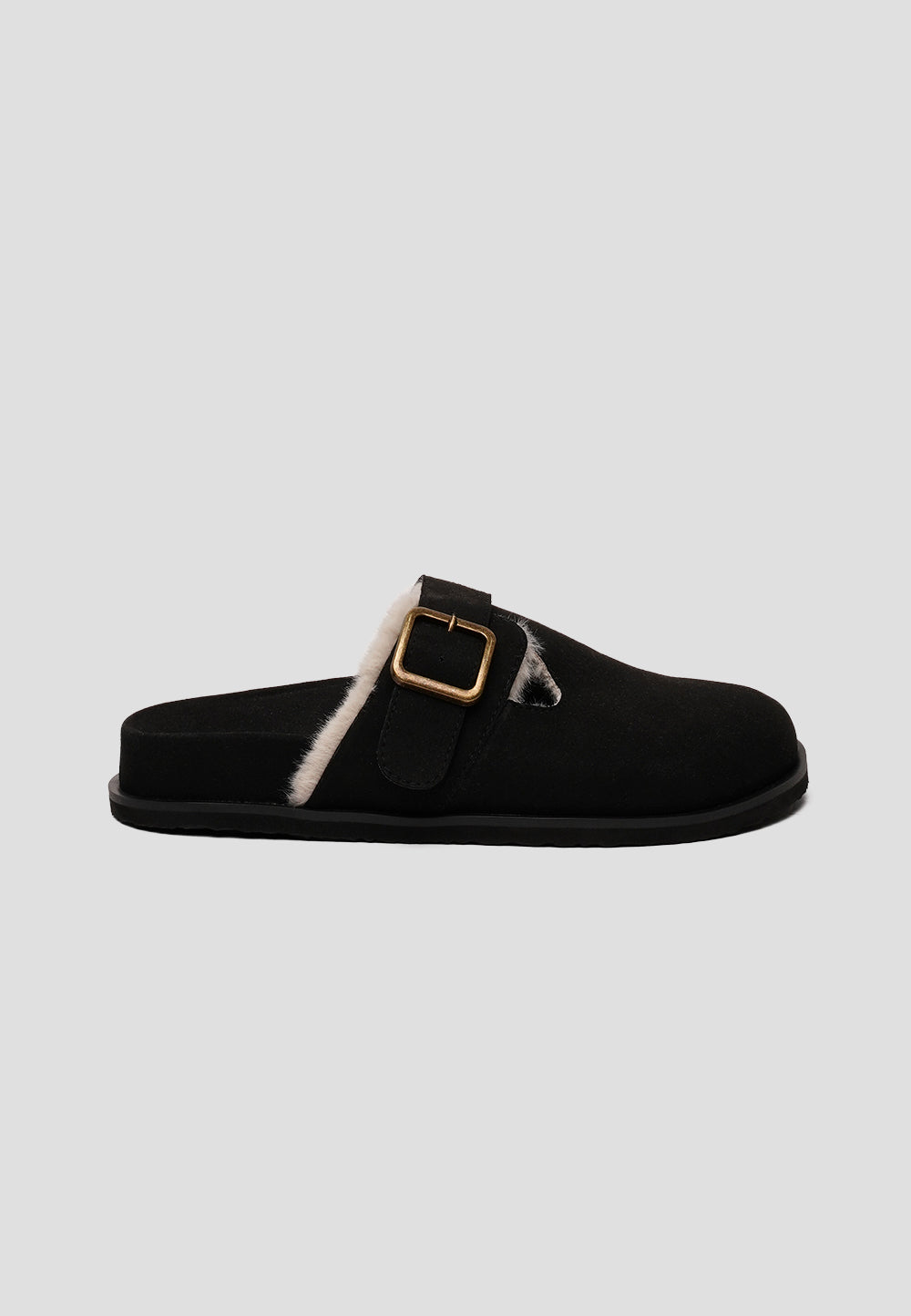 paez CLOG VEGAN SUEDE TRUFFLED BLACK