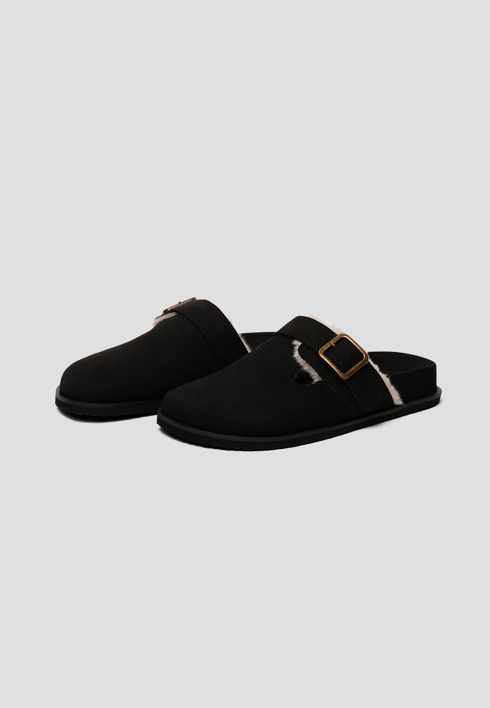 paez CLOG VEGAN SUEDE TRUFFLED BLACK Oferta exclusiva