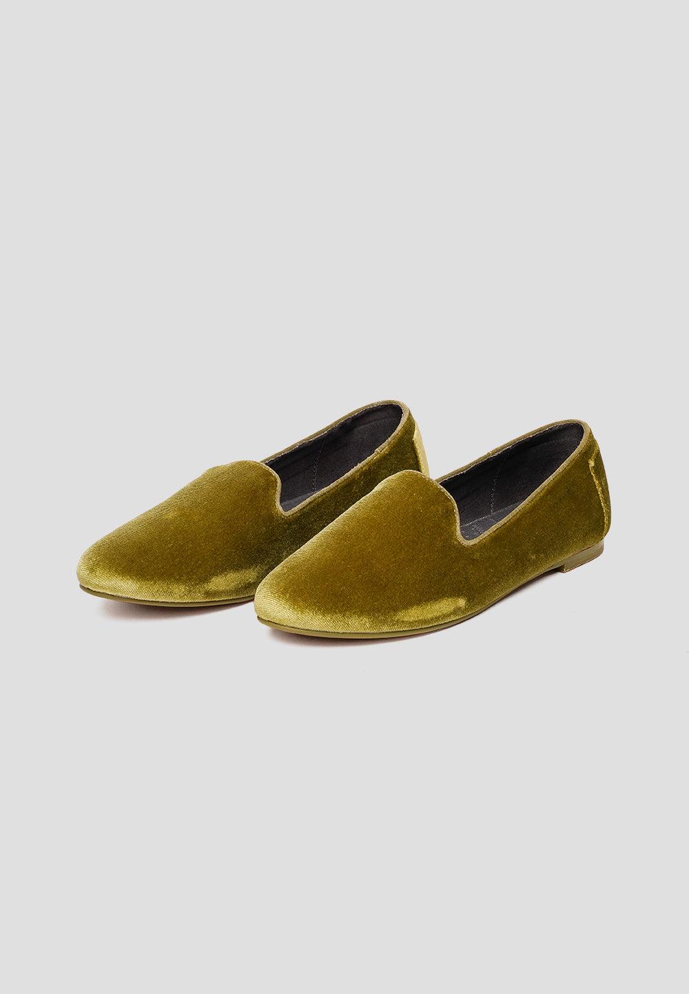 paez SLIPPER VELVET SYCAMORE GREEN Oferta especial