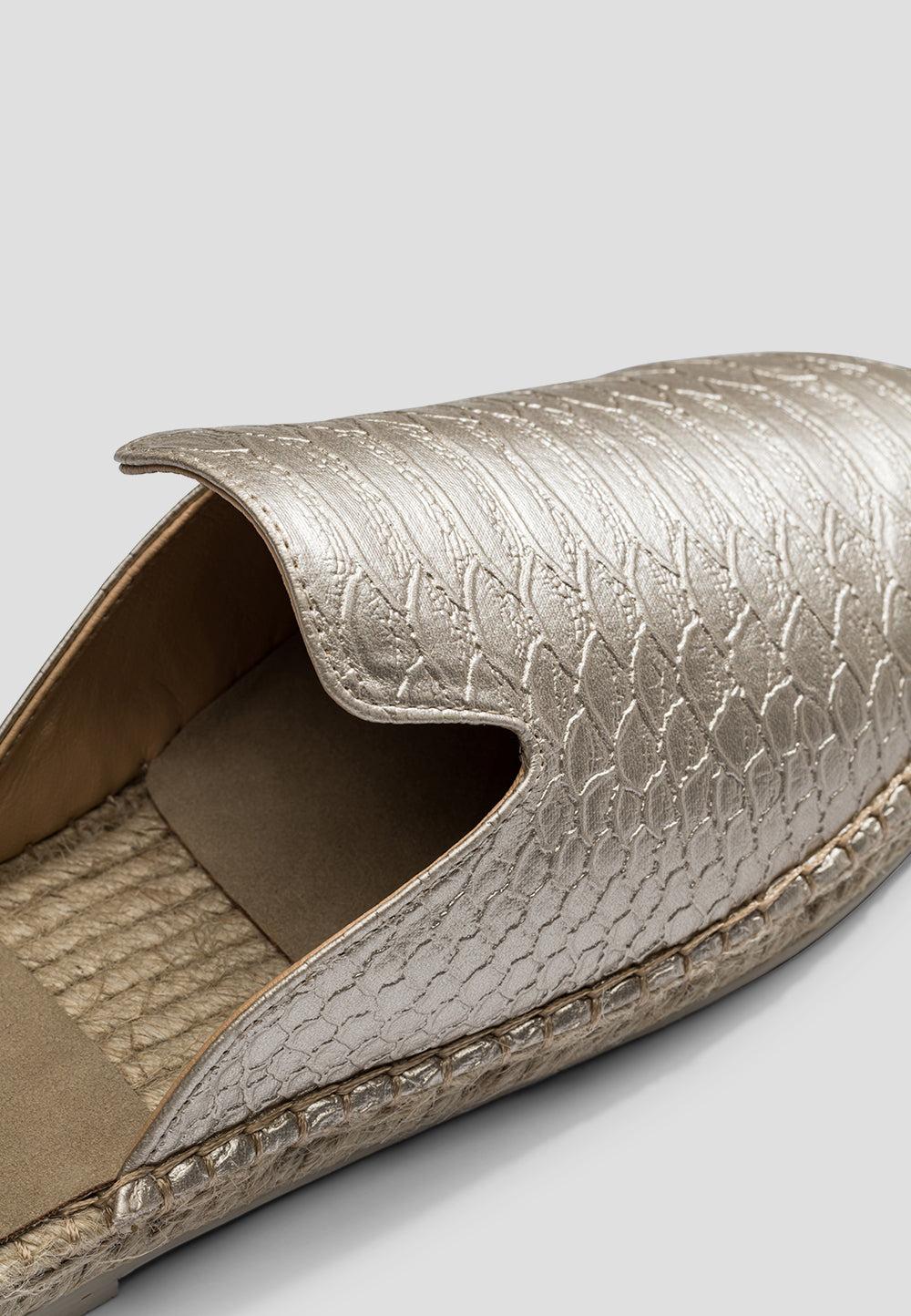 paez MULE VEGAN LEATHER SNAKE GOLD Liquidación