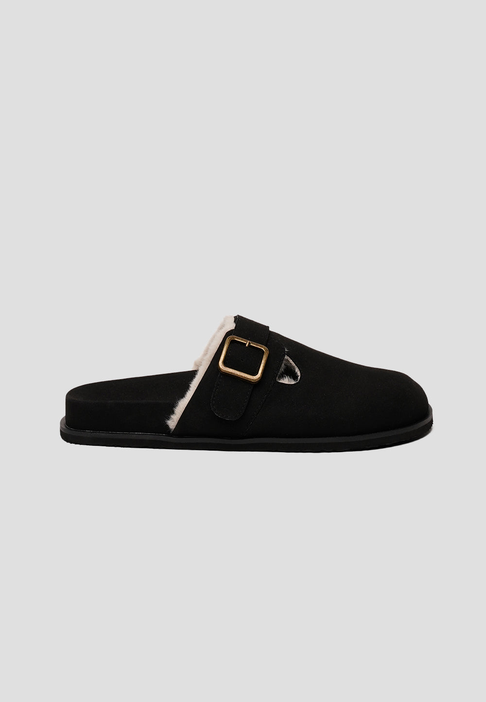 paez CLOG VEGAN SUEDE TRUFFLED BLACK