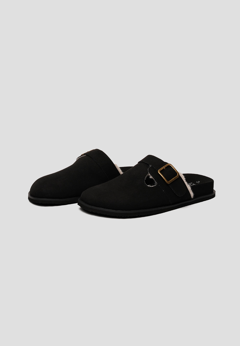 paez CLOG VEGAN SUEDE TRUFFLED BLACK Precios de Black Friday