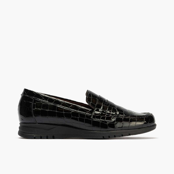 ﻿pitillos Mocasín en Coco mujer color negro