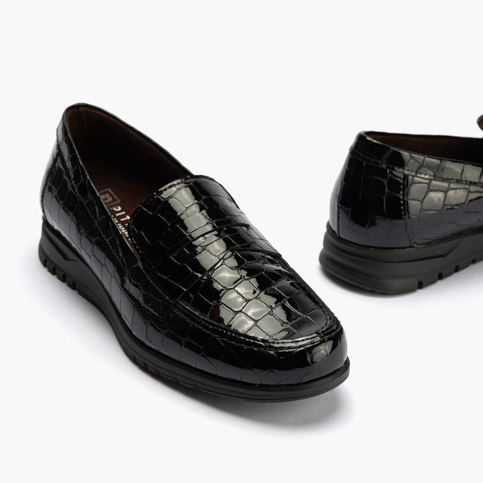 ﻿pitillos Mocasín en Coco mujer color negro Últimos 3 días