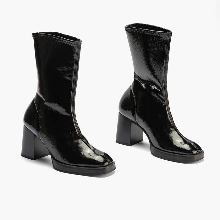 pitillos Botín Charol Strech de mujer color negro COMPRAR AHORA