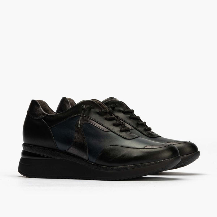 pitillos Zapato Deportivo Cordones de mujer color negro