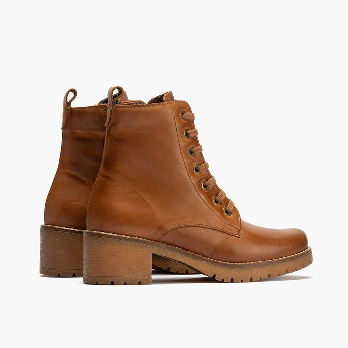 pitillos Bota Militar en Napa mujer color cuero Último día