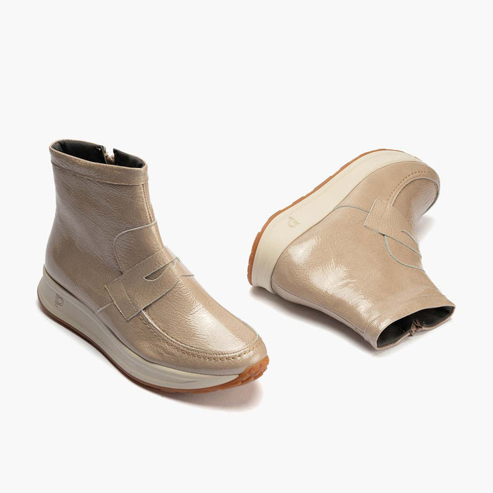 pitillos Botín Charol para mujer color piedra Solo hoy