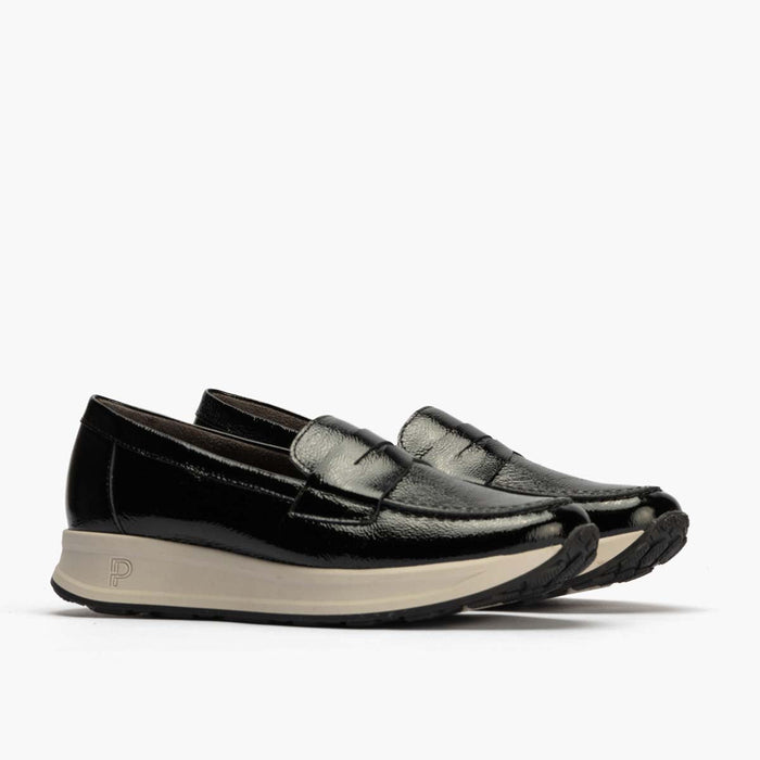 pitillos Mocasín Charol de mujer color negro