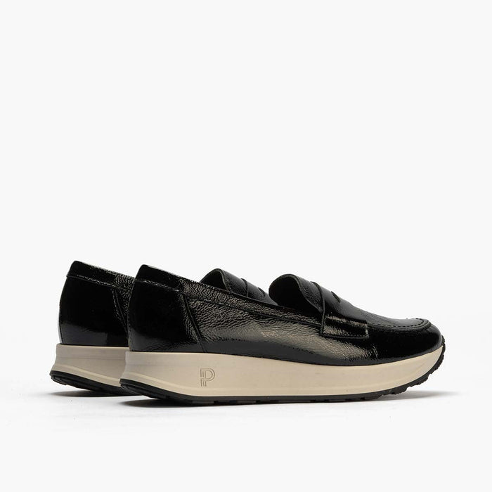 pitillos Mocasín Charol de mujer color negro Oferta especial de fábrica