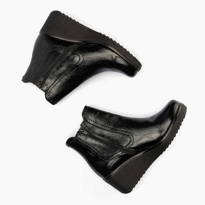 pitillos Botín Chelsea en Charol para mujer color negro Liquidación
