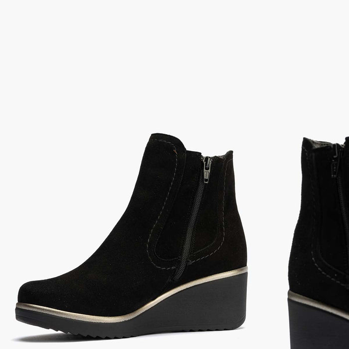 pitillos Botín Chelsea en Ante para mujer color negro Limitado a 3 días