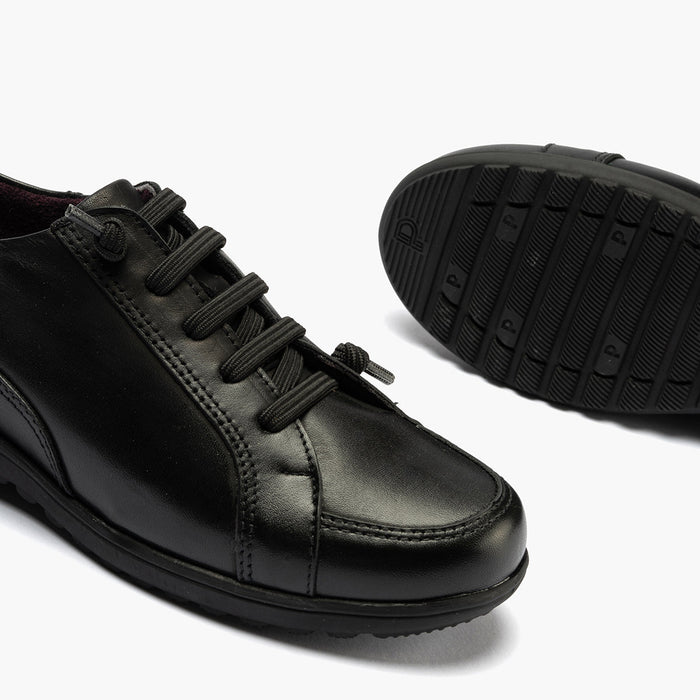 pitillos Zapato Deportivo Cordon Elástico de mujer color negro En oferta