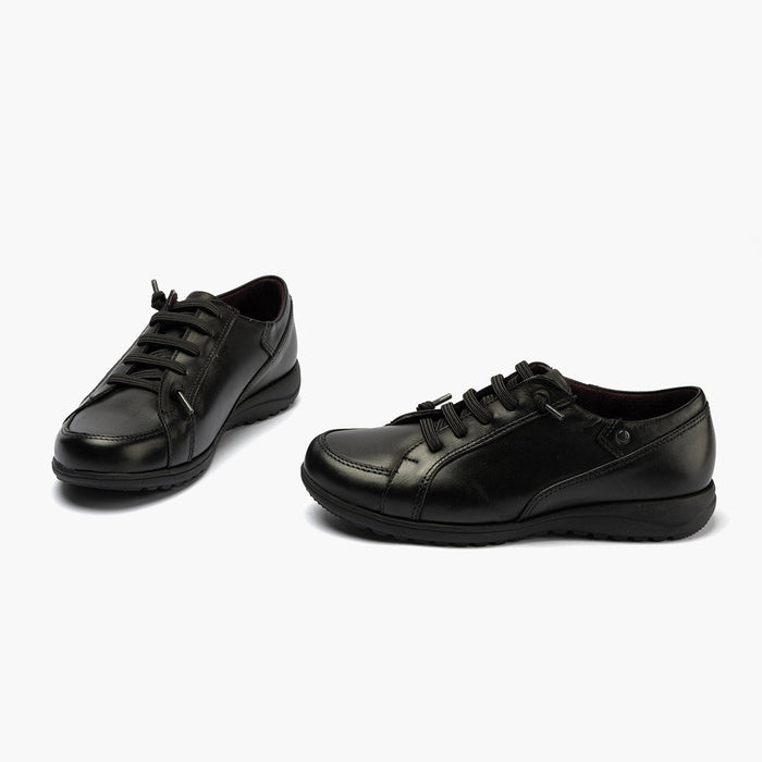 pitillos Zapato Deportivo Cordon Elástico de mujer color negro En oferta