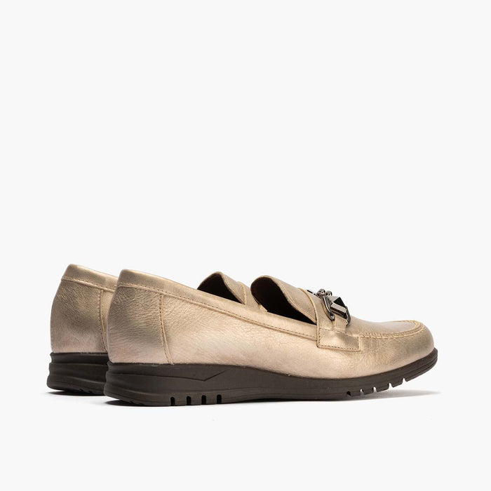 pitillos Mocasín con Adorno de mujer color piedra Libre de impuestos