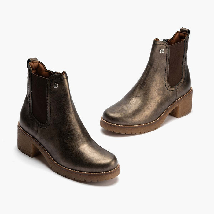 pitillos Botín Chelsea en Laminado para mujer color bronce Oferta exclusiva