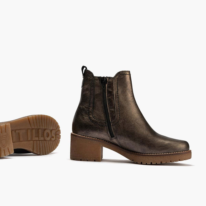 pitillos Botín Chelsea en Laminado para mujer color bronce Oferta exclusiva