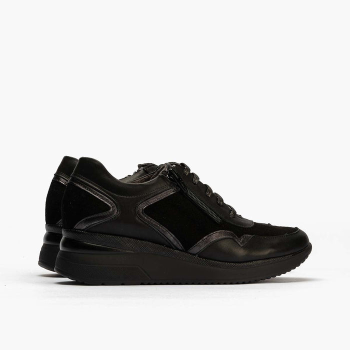 pitillos Zapato Deportivo Napa con Cremallera mujer color negro Ofertas de temporada