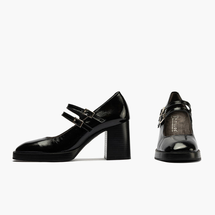 pitillos Mercedes en Charol de mujer color negro Precio ultrabajo