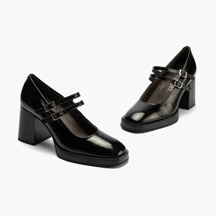 pitillos Mercedes en Charol de mujer color negro Precio ultrabajo