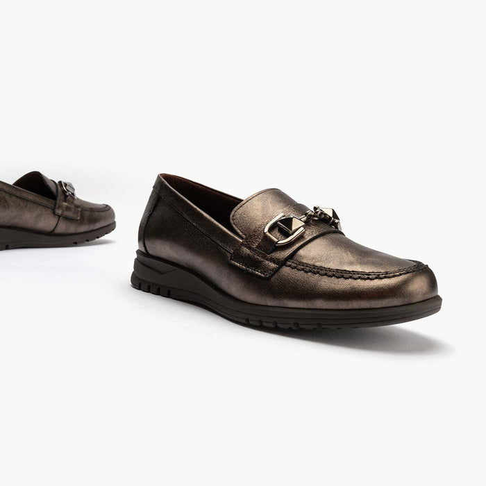 pitillos Mocasín con Adorno mujer color bronce 2025