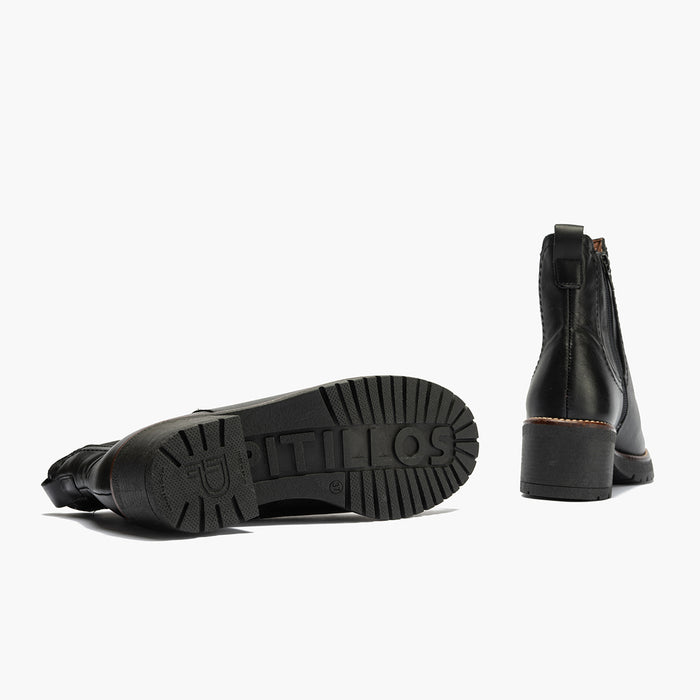 pitillos Botín Chelsea en Napa de mujer color negro Outlet online