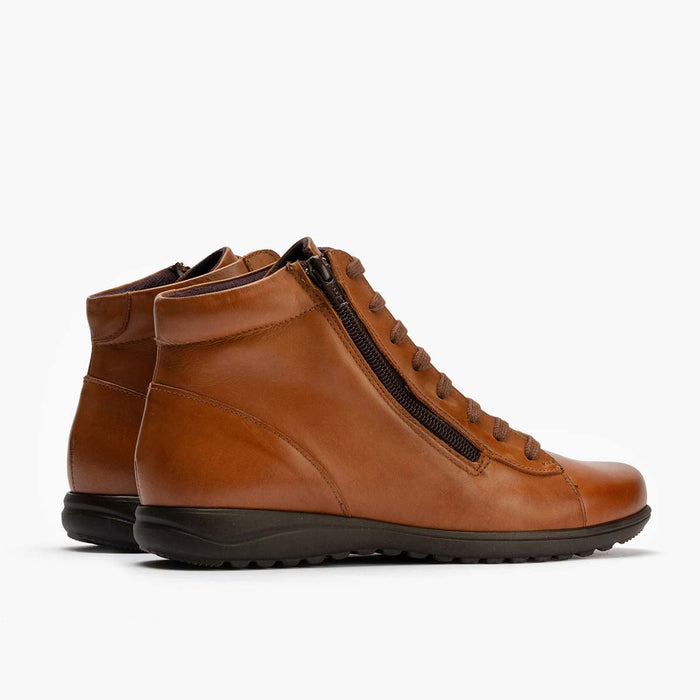 pitillos Botín con Cremallera mujer color cuero Gran oferta