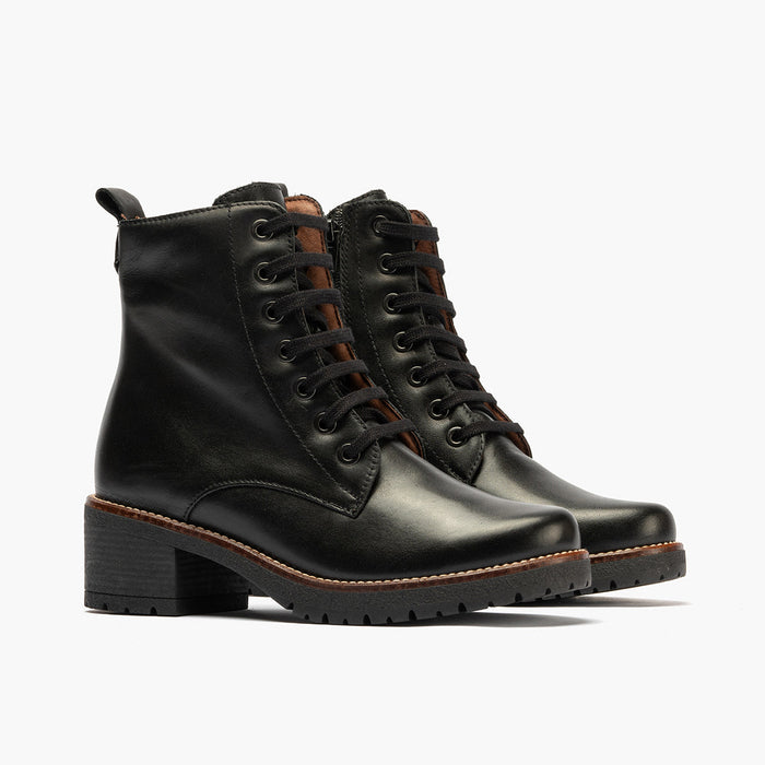 pitillos Bota Militar en Napa mujer color negro Descuento