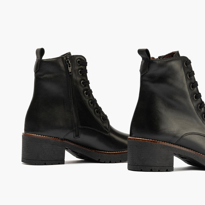 pitillos Bota Militar en Napa mujer color negro Descuento