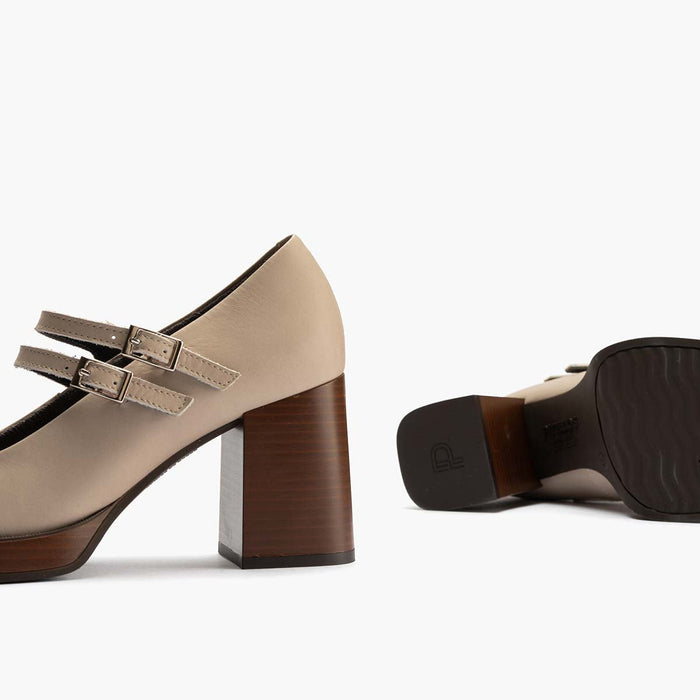 pitillos Mercedes en Napa para mujer color piedra Rebajas online