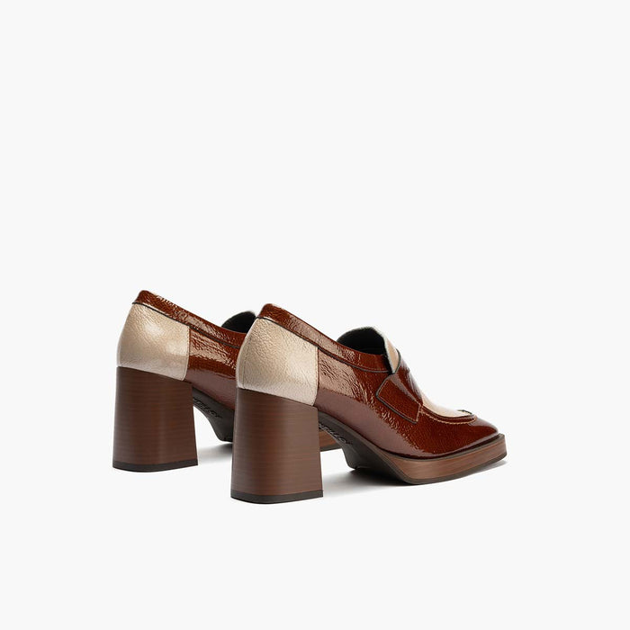 pitillos Zapato Abotinado Bicolor de mujer color cuero/piedra Envío gratis