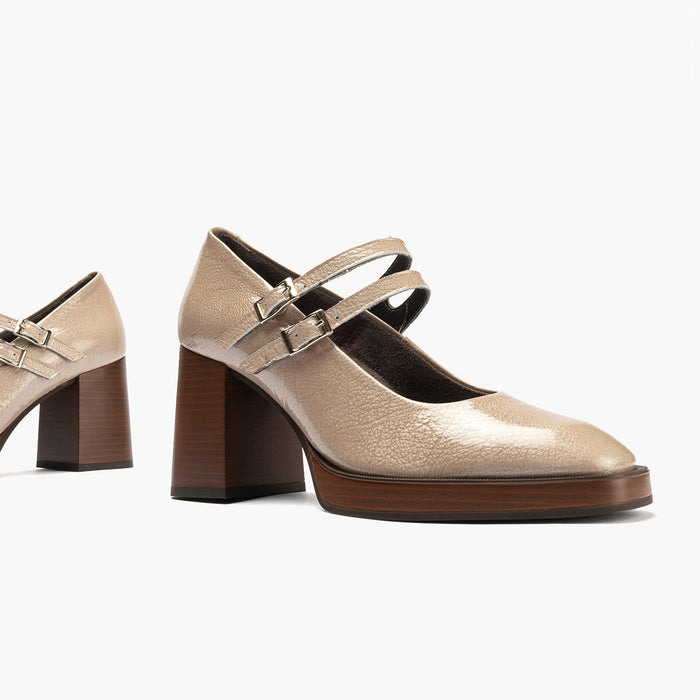 pitillos Mercedes en Charol mujer color piedra COMPRAR AHORA