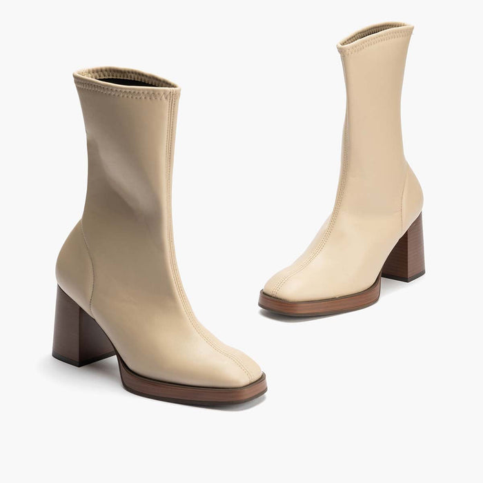 pitillos Botín Napa Strech mujer color piedra Último día