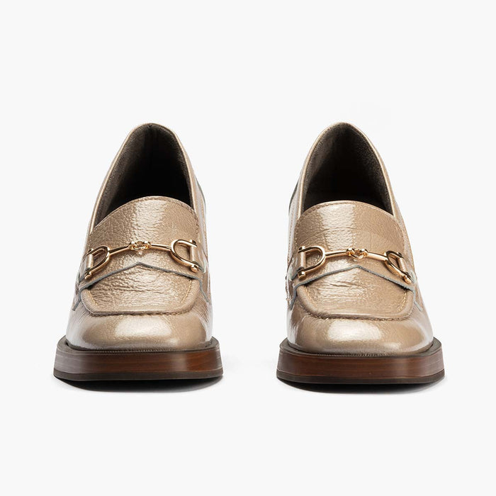 pitillos Mocasín Adorno para mujer color piedra Promoción por tiempo limitado