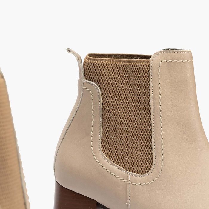 pitillos Botín Chelsea para mujer color piedra Oferta especial de fábrica