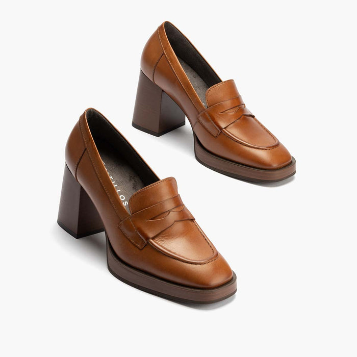 pitillos Mocasín en Napa para mujer color cuero Promoción trimestral