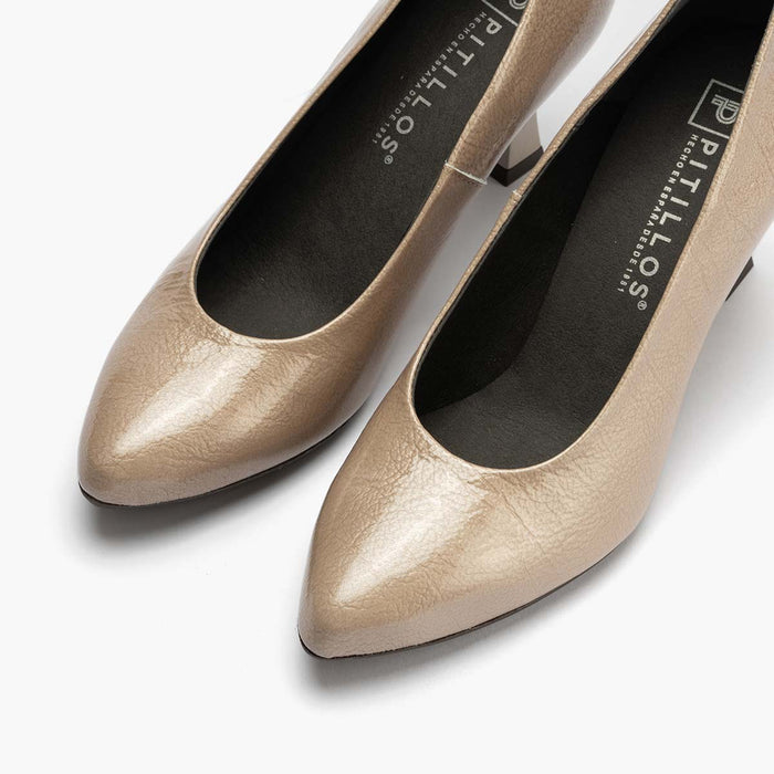 pitillos Zapato de Salón Charol de mujer color piedra Precios de Black Friday