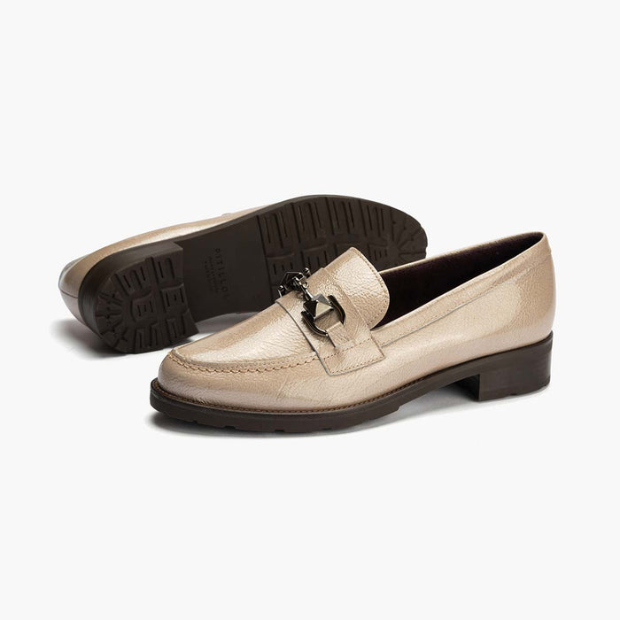 pitillos Mocasín Adorno mujer color piedra En oferta