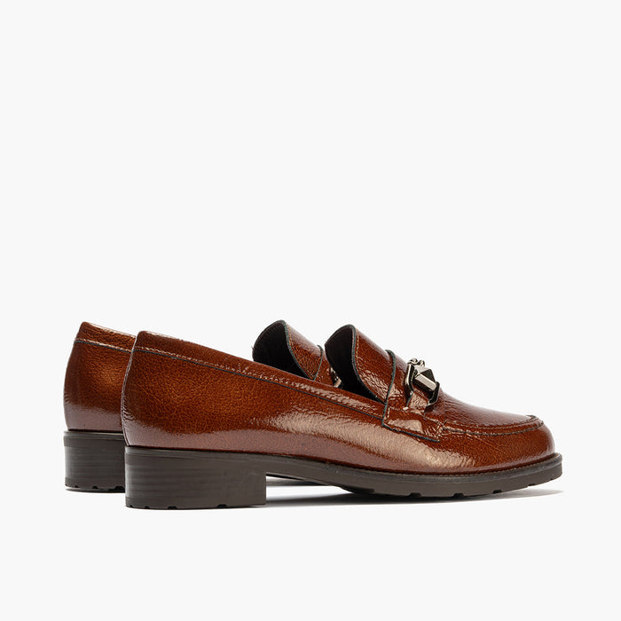 pitillos Mocasín Adorno para mujer color cuero Descuentos del mes