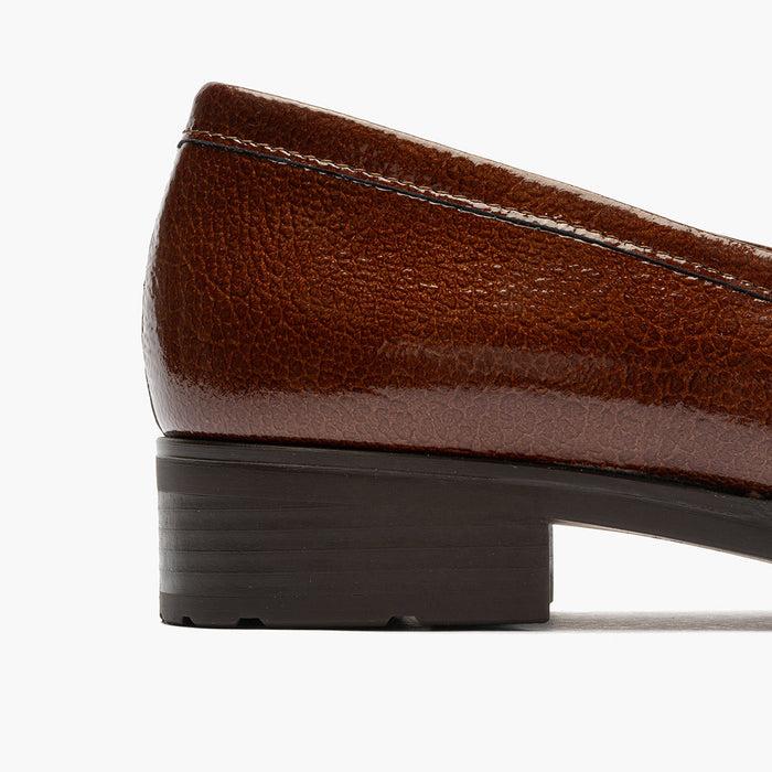 pitillos Mocasín Adorno para mujer color cuero Descuentos del mes