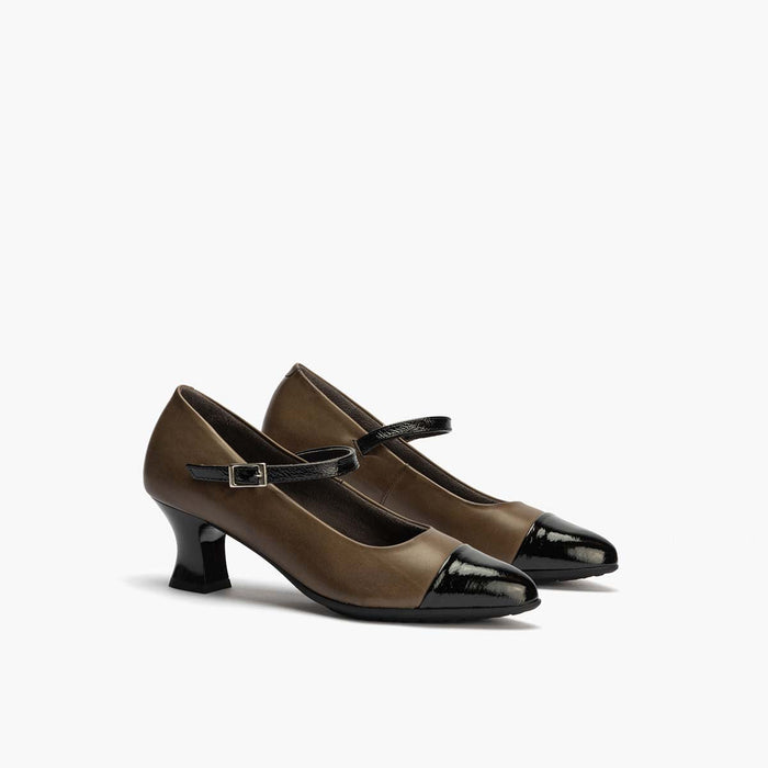 pitillos Mercedes Combinado Napa de mujer color kaki