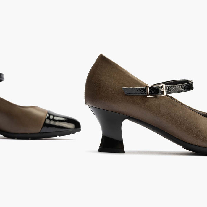 pitillos Mercedes Combinado Napa de mujer color kaki 2025
