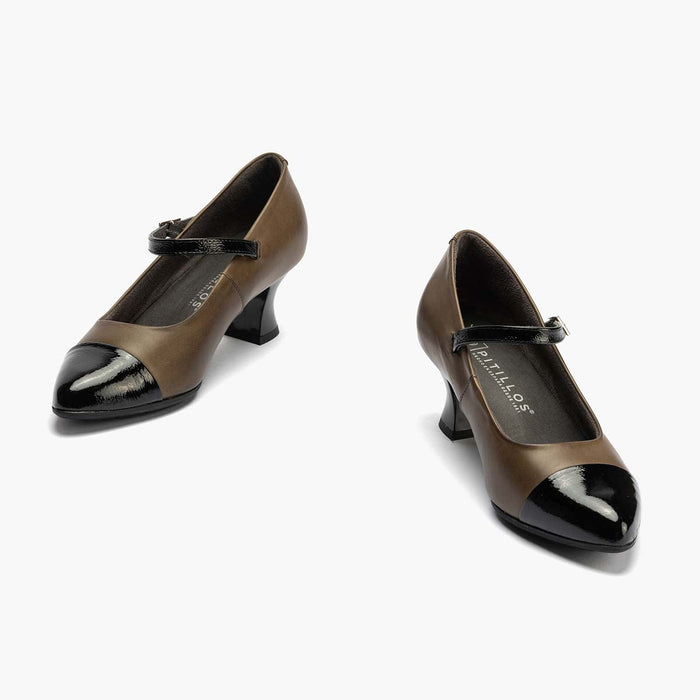 pitillos Mercedes Combinado Napa de mujer color kaki 2025