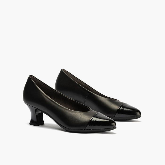 pitillos Zapato de Salón Combinado Napa para mujer color negro