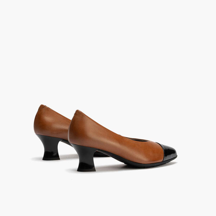 pitillos Zapato de Salón Combinado Napa de mujer color cuero Outlet online